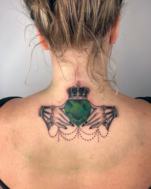 Cool Female Emerald Tattoo Designs