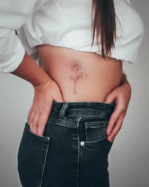 Cool Female Fine Line Tattoo Designs