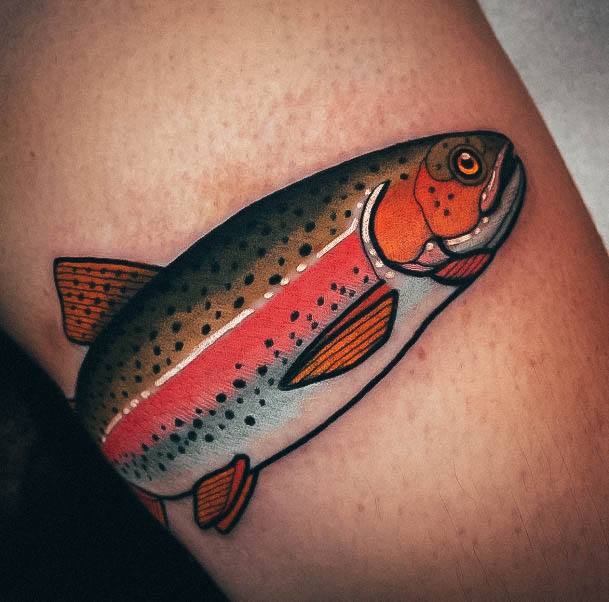 Cool Female Fishing Tattoo Designs