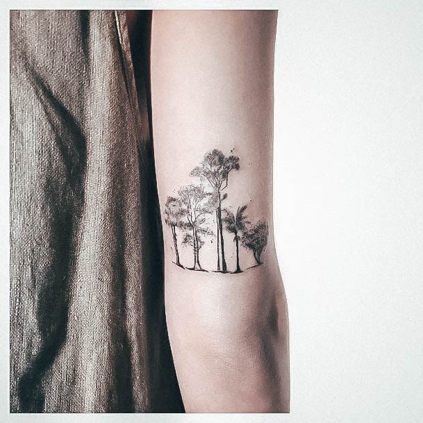 Cool Female Forest Tattoo Designs