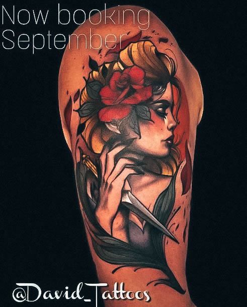 Cool Female Frida Tattoo Designs