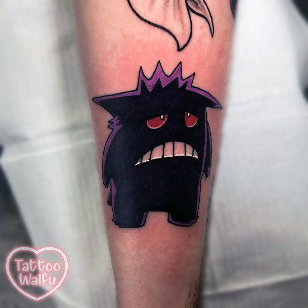 Cool Female Gengar Tattoo Designs