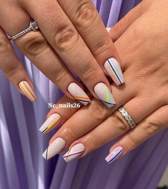 Cool Female Geometric Nail Designs