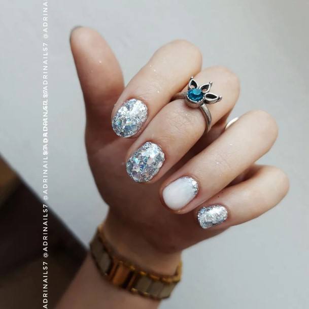 Cool Female Glitter Ombre Nail Designs