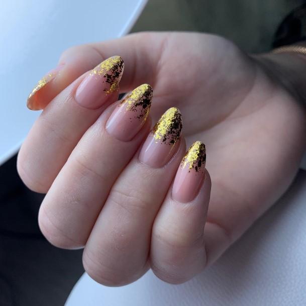 Cool Female Gold Ombre Nail Designs