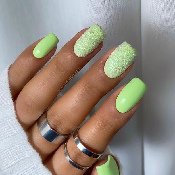 Cool Female Green Nail Designs
