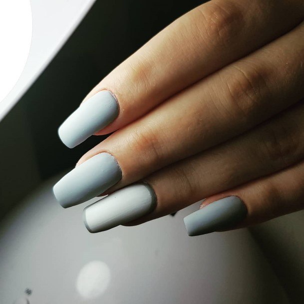 Cool Female Grey And White Nail Designs