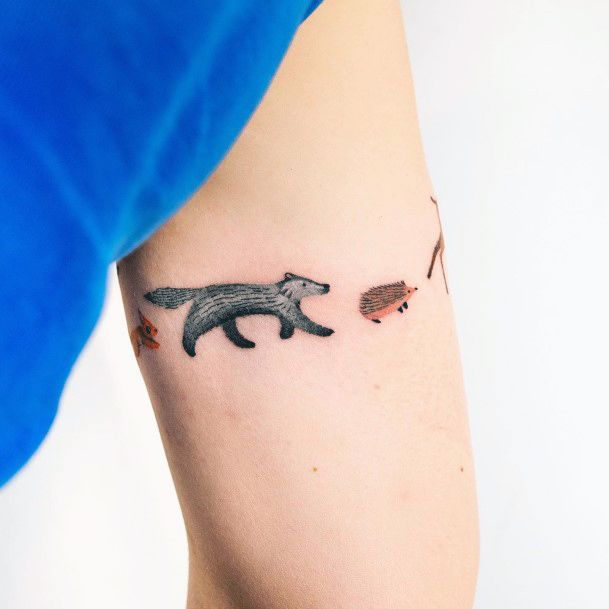 Cool Female Hedgehog Tattoo Designs