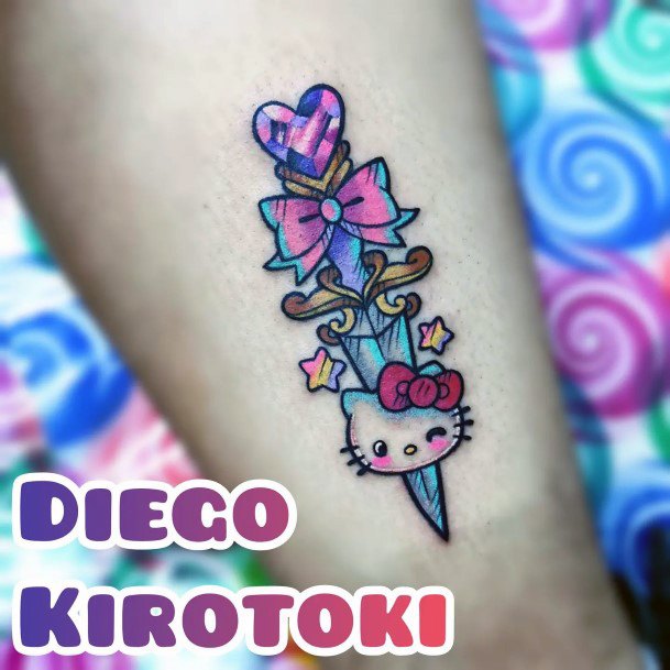 Cool Female Hello Kitty Tattoo Designs