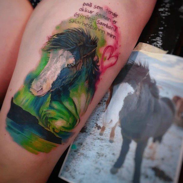 Cool Female Horse Tattoo Designs