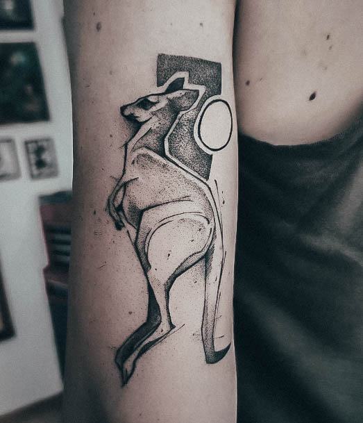 Cool Female Kangaroo Tattoo Designs