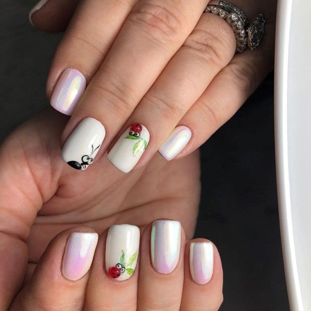 Cool Female Ladybug Nail Designs