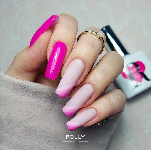 Cool Female Magenta Nail Designs