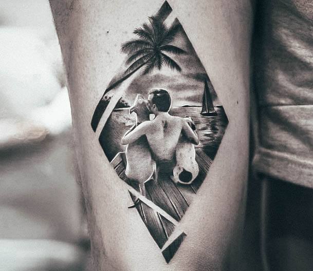 Cool Female Memorial Tattoo Designs