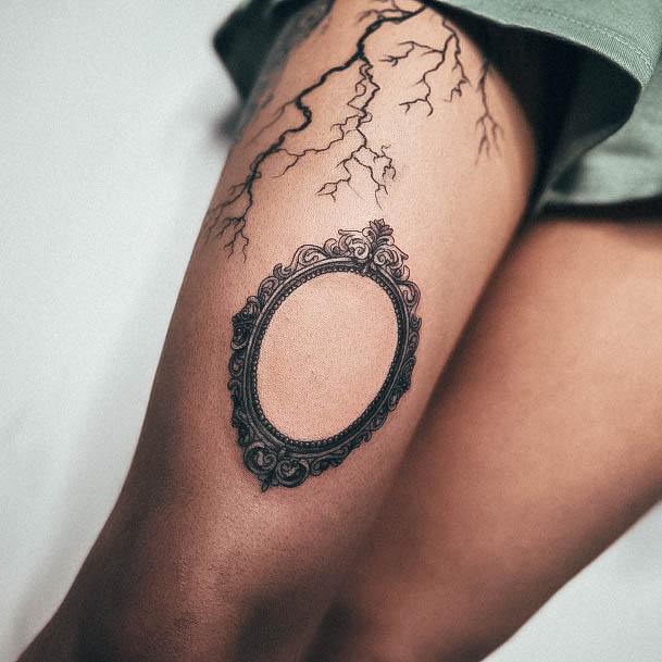 Cool Female Mirror Tattoo Designs