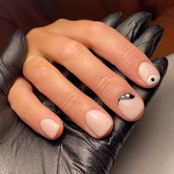 Cool Female Monochrome Nail Designs