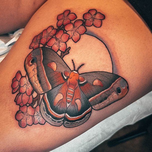 Cool Female Moth Tattoo Designs