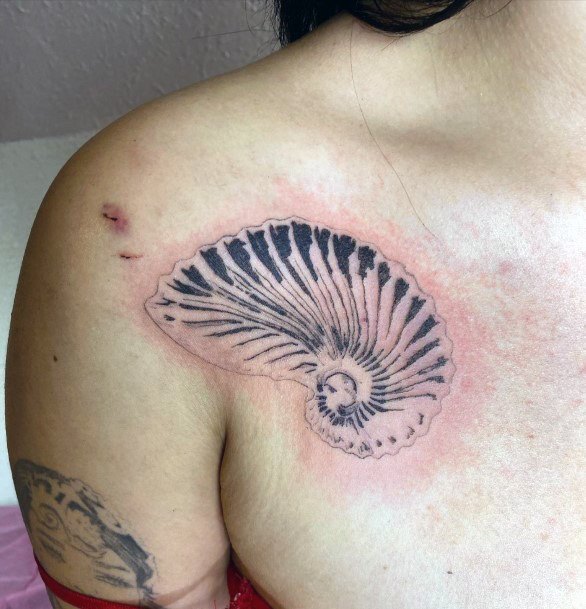 Cool Female Nautilus Tattoo Designs