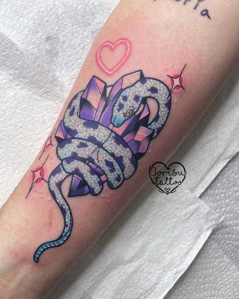 Cool Female Neon Tattoo Designs