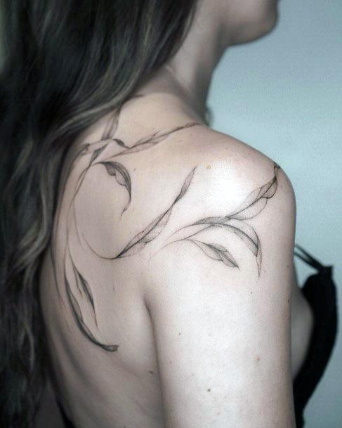 Cool Female Olive Tree Tattoo Designs