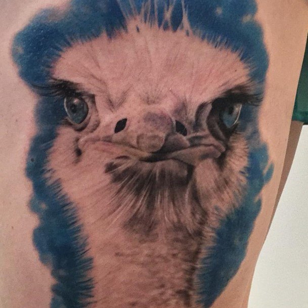 Cool Female Ostrich Tattoo Designs