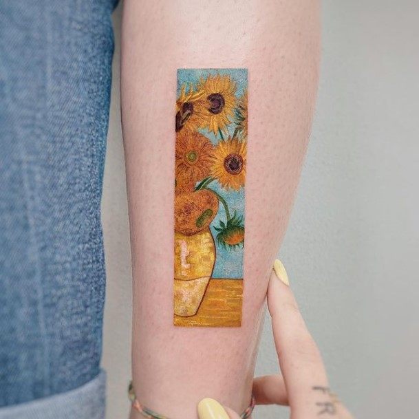 Cool Female Painting Tattoo Designs