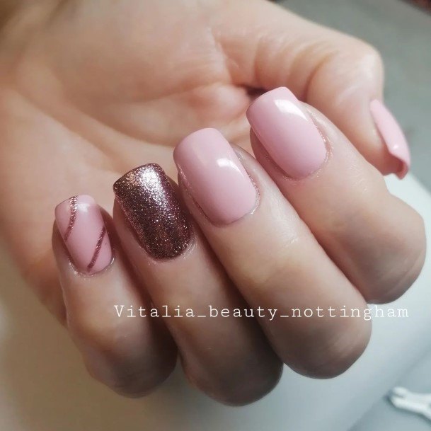 Cool Female Pale Pink Nail Designs