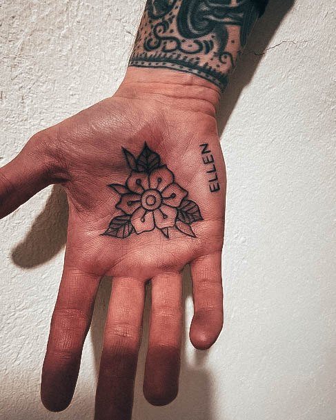 Cool Female Palm Tattoo Designs