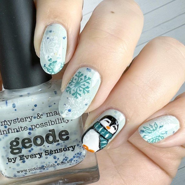 Cool Female Penguin Nail Designs