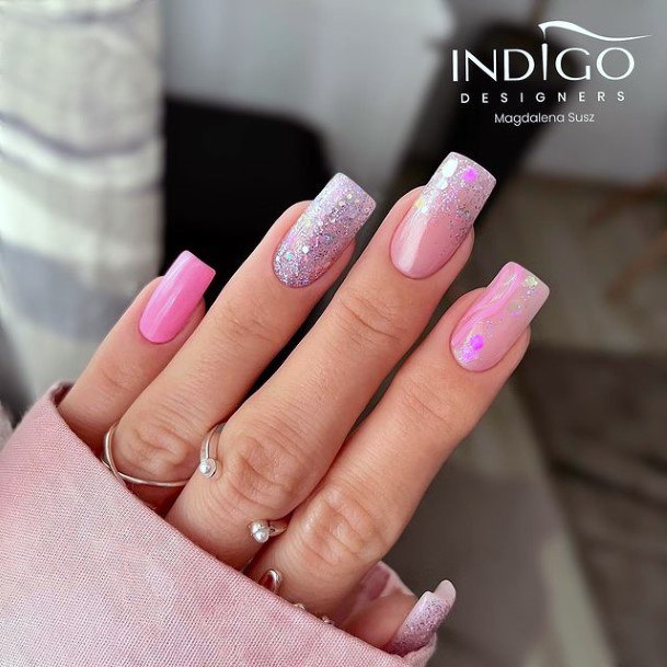 Cool Female Pink Summer Nail Designs