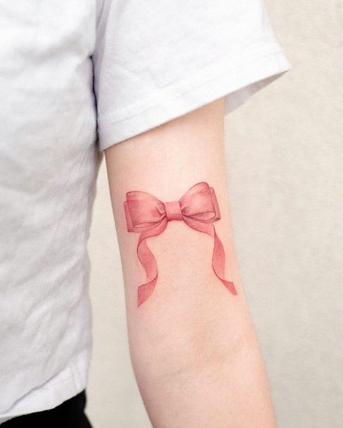Cool Female Pink Tattoo Designs