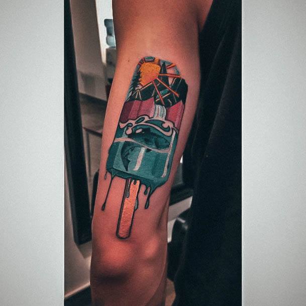 Cool Female Popsicle Tattoo Designs