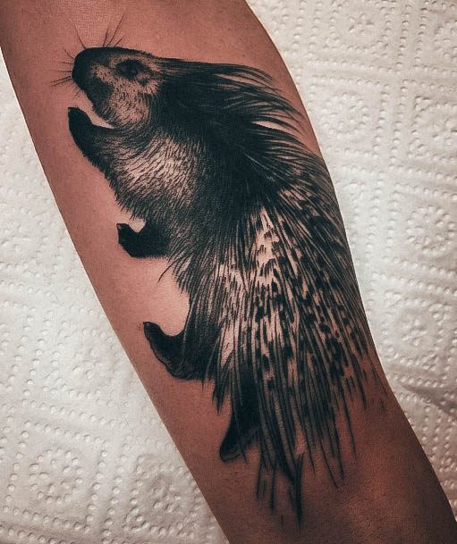 Cool Female Porcupine Tattoo Designs