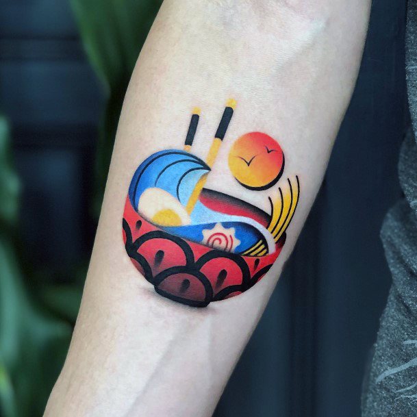 Cool Female Ramen Tattoo Designs