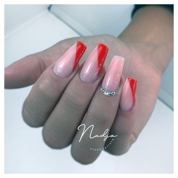 Cool Female Red Dress Nail Designs