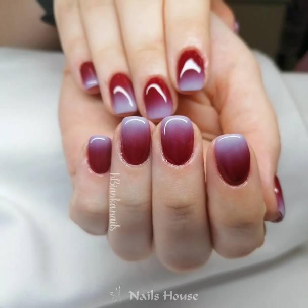 Cool Female Red Ombre Nail Designs