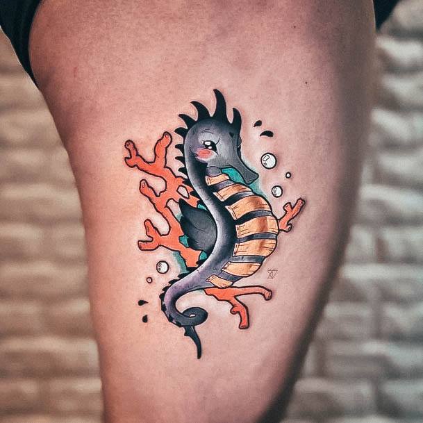 Cool Female Seahorse Tattoo Designs