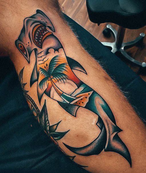 Cool Female Shark Tattoo Designs