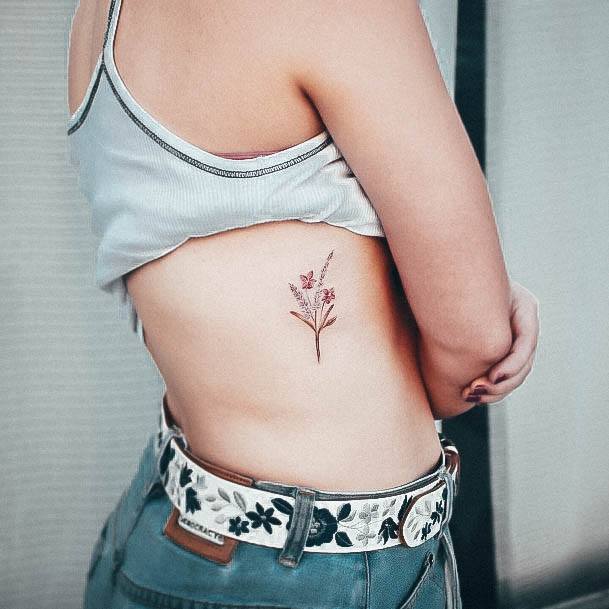 Cool Female Small Flower Tattoo Designs