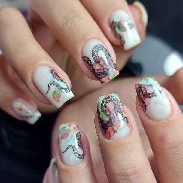 Cool Female Snake Nail Designs