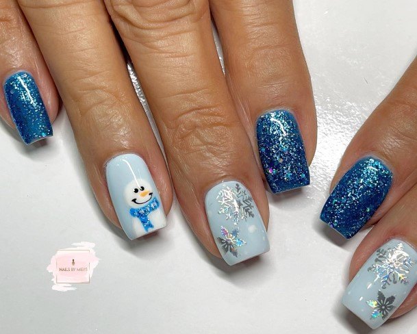 Cool Female Snowman Nail Designs