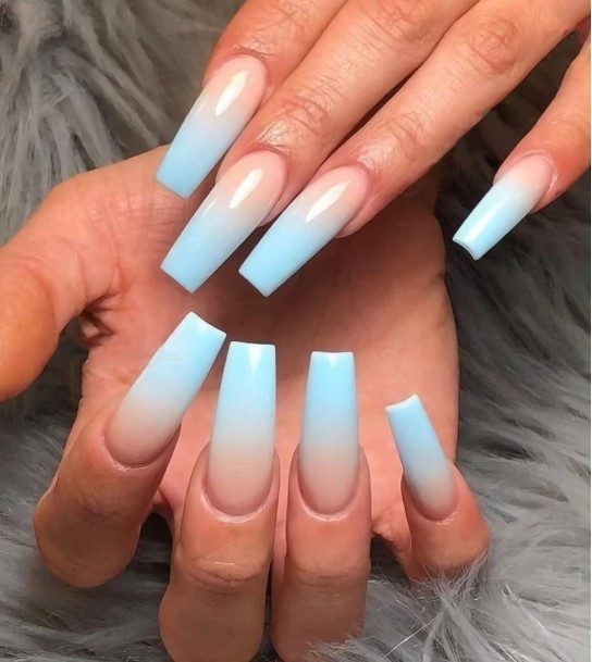 Cool Female Square Ombre Nail Designs