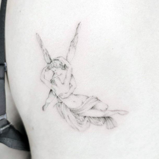 Cool Female Statue Tattoo Designs