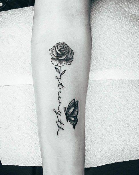 Cool Female Strength Tattoo Designs