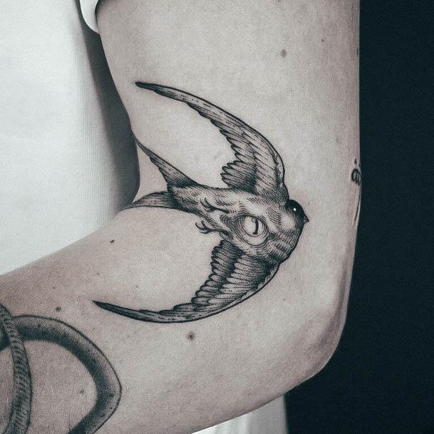 Cool Female Swallow Tattoo Designs