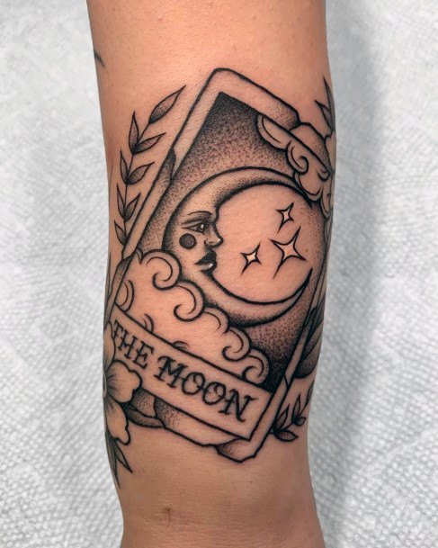 Cool Female Tarot Card Tattoo Designs