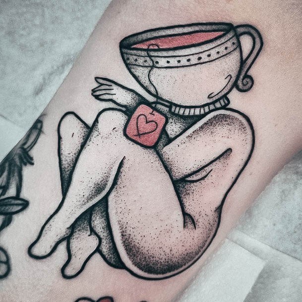 Cool Female Tea Tattoo Designs