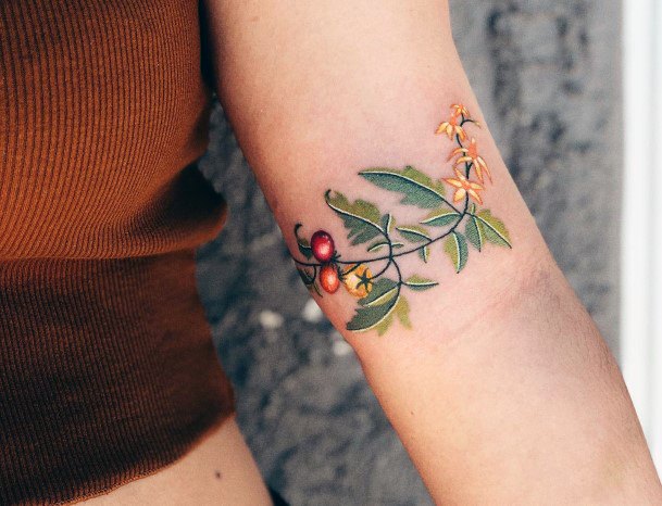 Cool Female Tomato Tattoo Designs