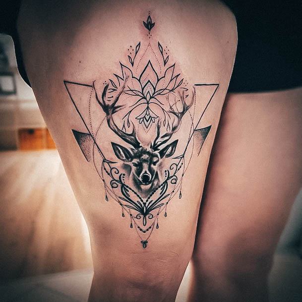 Cool Female Triangle Tattoo Designs