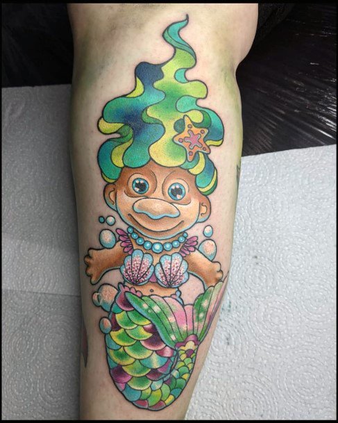 Cool Female Troll Doll Tattoo Designs